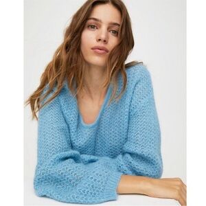 Wilfred Raelynn Sweater Light Blue Knit Sweater Size M